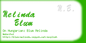 melinda blum business card